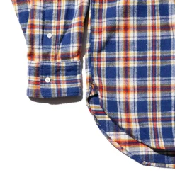 Homme BEAMS L'esprit Merci|Chemises-Plus - Chemise Brushed Flannel - Bleu