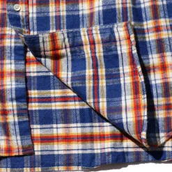 Homme BEAMS L'esprit Merci|Chemises-Plus - Chemise Brushed Flannel - Bleu