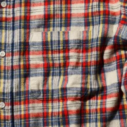 Homme BEAMS L'esprit Merci|Chemises-Plus - Chemise Brushed Flannel - Blanc