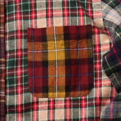 Homme BEAMS Chemises-Plus - Chemise Check Panel - Moutarde