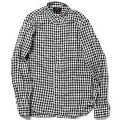 Homme BEAMS Chemises-Plus - Chemise Gingham Lin - Noir