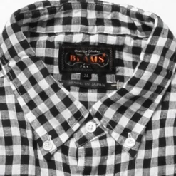 Homme BEAMS Chemises-Plus - Chemise Gingham Lin - Noir