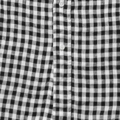 Homme BEAMS Chemises-Plus - Chemise Gingham Lin - Noir