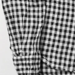 Homme BEAMS Chemises-Plus - Chemise Gingham Lin - Noir