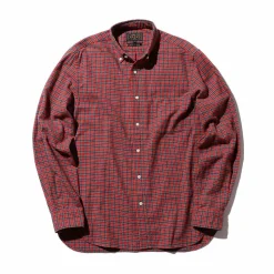 Homme BEAMS L'esprit Merci|Chemises-Plus - Chemise Mini Plaid Flannel - Rouge