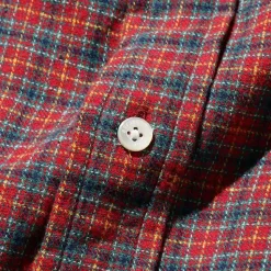 Homme BEAMS L'esprit Merci|Chemises-Plus - Chemise Mini Plaid Flannel - Rouge