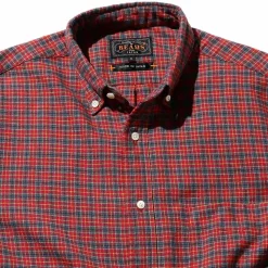 Homme BEAMS L'esprit Merci|Chemises-Plus - Chemise Mini Plaid Flannel - Rouge