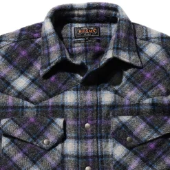 Homme BEAMS L'esprit Merci|Chemises-Plus - Chemise Western - Violet