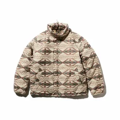 Homme BEAMS Manteaux-Plus - Manteau Puff Jacquard - Marron