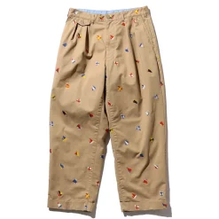 Homme BEAMS Pantalons-Plus - Pantalon 2 Pleats Brodée - Beige