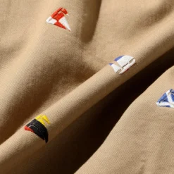 Homme BEAMS Pantalons-Plus - Pantalon 2 Pleats Brodée - Beige