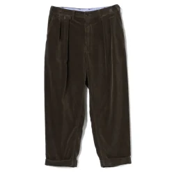 Homme BEAMS L'esprit Merci|Pantalons-Plus - Pantalon 2Pleats Corduroy - Marron