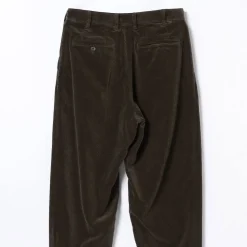 Homme BEAMS L'esprit Merci|Pantalons-Plus - Pantalon 2Pleats Corduroy - Marron