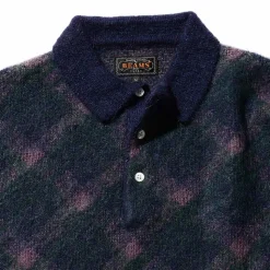 Homme BEAMS Polos-Plus - Polo en laine - Marine