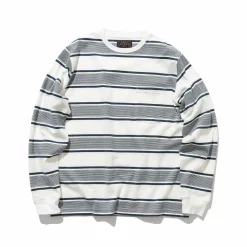 Homme BEAMS T-shirts-Plus - T-shirt Stripe - Blanc