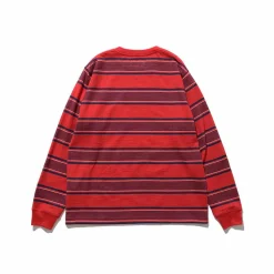 Homme BEAMS T-shirts-Plus - T-shirt Stripe - Rouge