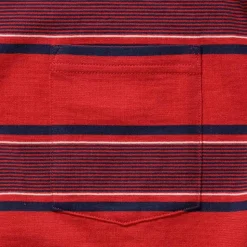 Homme BEAMS T-shirts-Plus - T-shirt Stripe - Rouge