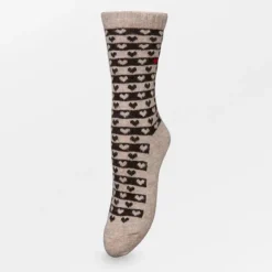 Femme Becksöndergaard Chaussettes|Chaussettes-- Chaussettes Heart Wola - Marron