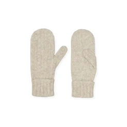 Femme Becksöndergaard Gants & Mitaines-- Moufle Cable - Blanc