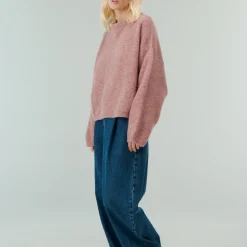 Femme Belle Pièce Mailles-- Pull Devon - Rose