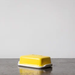 2031 MARUMITSU POTERIE Ustensiles-Beurrier arrondi - Jaune
