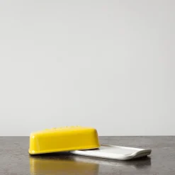 2031 MARUMITSU POTERIE Ustensiles-Beurrier arrondi - Jaune
