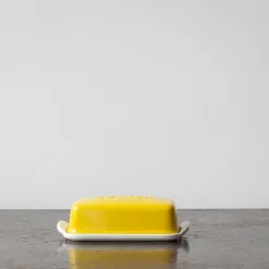 2031 MARUMITSU POTERIE Ustensiles-Beurrier arrondi - Jaune