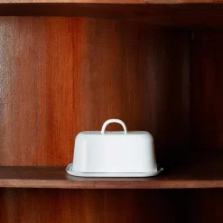 1139 BAZAR DE LUXE Maison De Campagne|Ustensiles-Beurrier en émail - Blanc