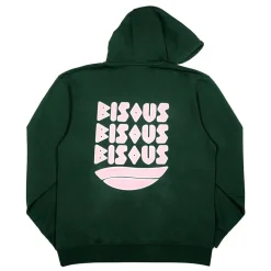 Homme Bisous Skateboard Sweats-- Hoodie Cap D'agde - Vert
