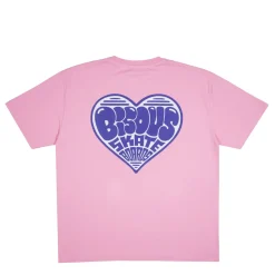 Homme BISOUS SKATEBOARD T-shirts-- T-Shirt Coeur - Rose
