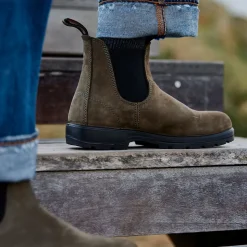 Femme Blundstone Bottes-- Bottines Classic Chelsea - Forêt Nubuck