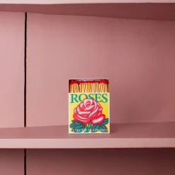 590 FINE MATCH BOX Allumettes & Briquets-Boîte de 150 grandes allumettes - Roses
