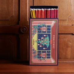 590 FINE MATCH BOX Allumettes & Briquets-Boîte géante de 150 grandes allumettes - Noël