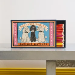 590 FINE MATCH BOX Allumettes & Briquets-Boîte géante de 150 grandes allumettes - Caniche