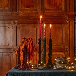 447 SNOWDROPS COPENHAGEN Bougeoirs-Bougeoir anneaux en papier mâché - Noir