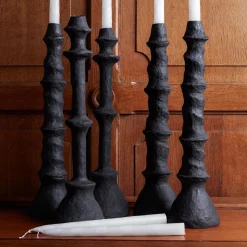 447 SNOWDROPS COPENHAGEN Bougeoirs-Bougeoir anneaux en papier mâché - Noir