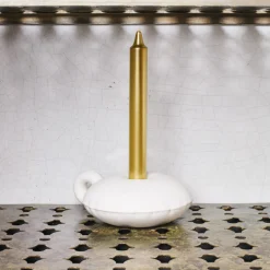 2191 HOME STUDYO Bougeoirs-Bougeoir Candy - Blanc