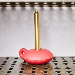 2191 HOME STUDYO Bougeoirs-Bougeoir Candy - Rouge