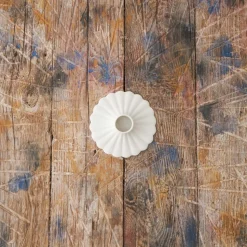 2173 LES BONS JOURS Bougeoirs-Bougeoir Coquille - Blanc