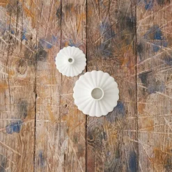 2173 LES BONS JOURS Bougeoirs-Bougeoir Coquille - Blanc