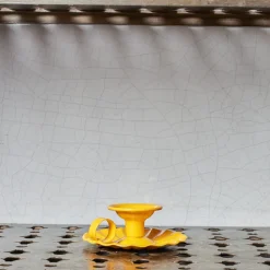 1771 ITALO OTTINETTI Bougeoirs|Maison De Campagne-Bougeoir en aluminium - Jaune