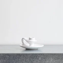 244 FASANO Bougeoirs-Bougeoir en céramique - Blanc