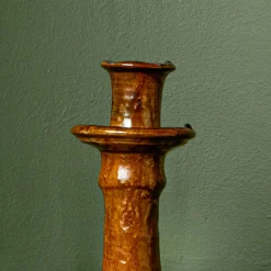 1286 HOUSEHOLD HARDWARE Bougeoirs|Accessoirisez Votre Intérieur-Bougeoir en céramique - Moutarde