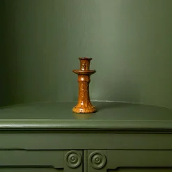 1286 HOUSEHOLD HARDWARE Bougeoirs|Accessoirisez Votre Intérieur-Bougeoir en céramique - Moutarde