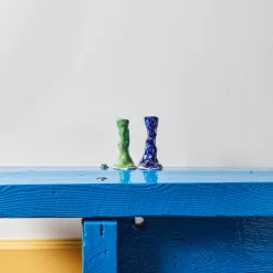 1393 EMILIE HOLM ATELIER Bougeoirs-Bougeoir en céramique émaillée - Vert