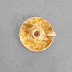 244 FASANO Bougeoirs-Bougeoir en céramique tacheté - Ambre