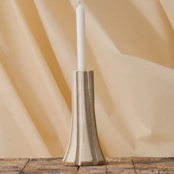 914 GRES CERAMICS Bougeoirs-Bougeoir en grès - Rayures horizontales