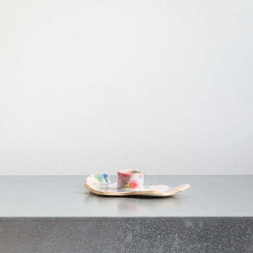 1479 HARLIE BROWN STUDIO Bougeoirs-Bougeoir multicolore