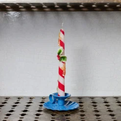 1352 CERERIA INTRONA SRL Bougies & Parfums D'intérieur-Bougie conique Pain D'épice - Rayés