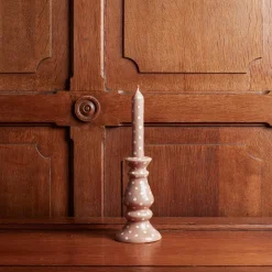 1339 AFROART Bougies & Parfums D'intérieur-Bougie marron à pois blancs